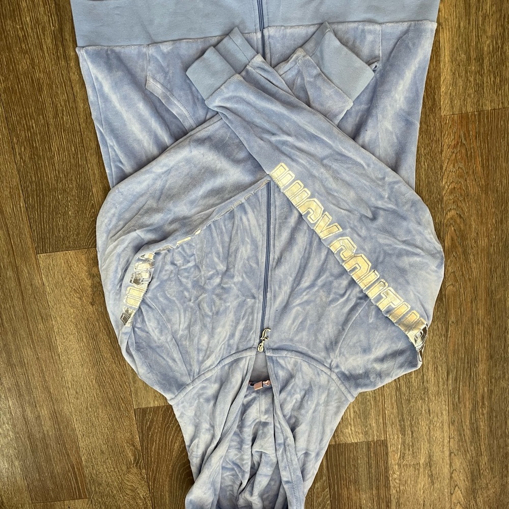 Juicy Couture Light Blue Velour Jacket
